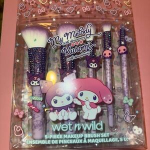 Wet n Wild My Melody Kuromi Brush Set with Pink and Purple Accents
